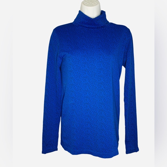 Athleta Flurry Peak Turtleneck Top Tanzanite Blue M - Picture 3 of 10